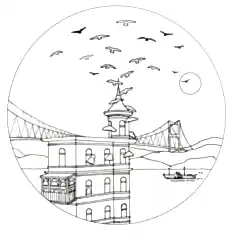 OErol Perili Köşk Pasta Tabağı