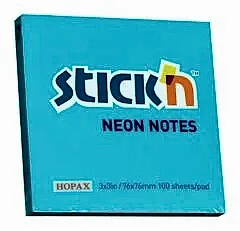 Gıpta Yapışkanlı Not Kağıdı 76x76 100 yp Neon Mavi