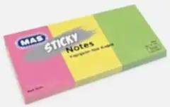 Mas Yapışkanlı Not Kağıdı 3'lü 35x51 Neon Renk