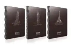 Dark A4 Spiralli PP Kapak 50 yp Çizgisiz Defter