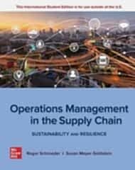 Operations Management In The Supply Chain: Sustainability and Resilience