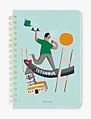 Fabooks İstanbul A5 Spiralli Sert Kapak 160 yp Çizgili Defter